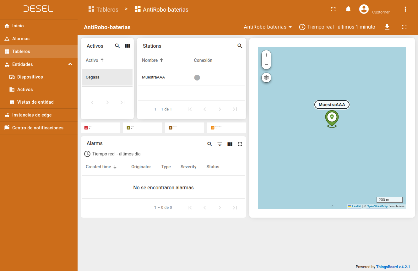 Battery Anti-Theft Dashboard