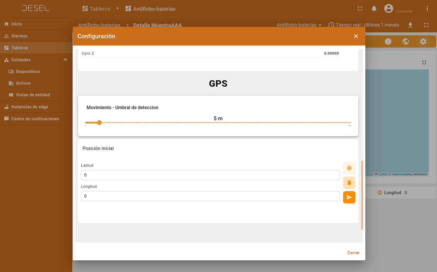 GPS Movement Detection Settings